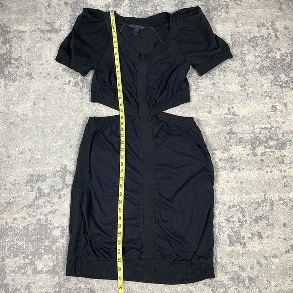 Marc by Marc Jacobs Cutout Back Dress Black Jersey Mesh Fitted Sz M - Picture 7 of 13